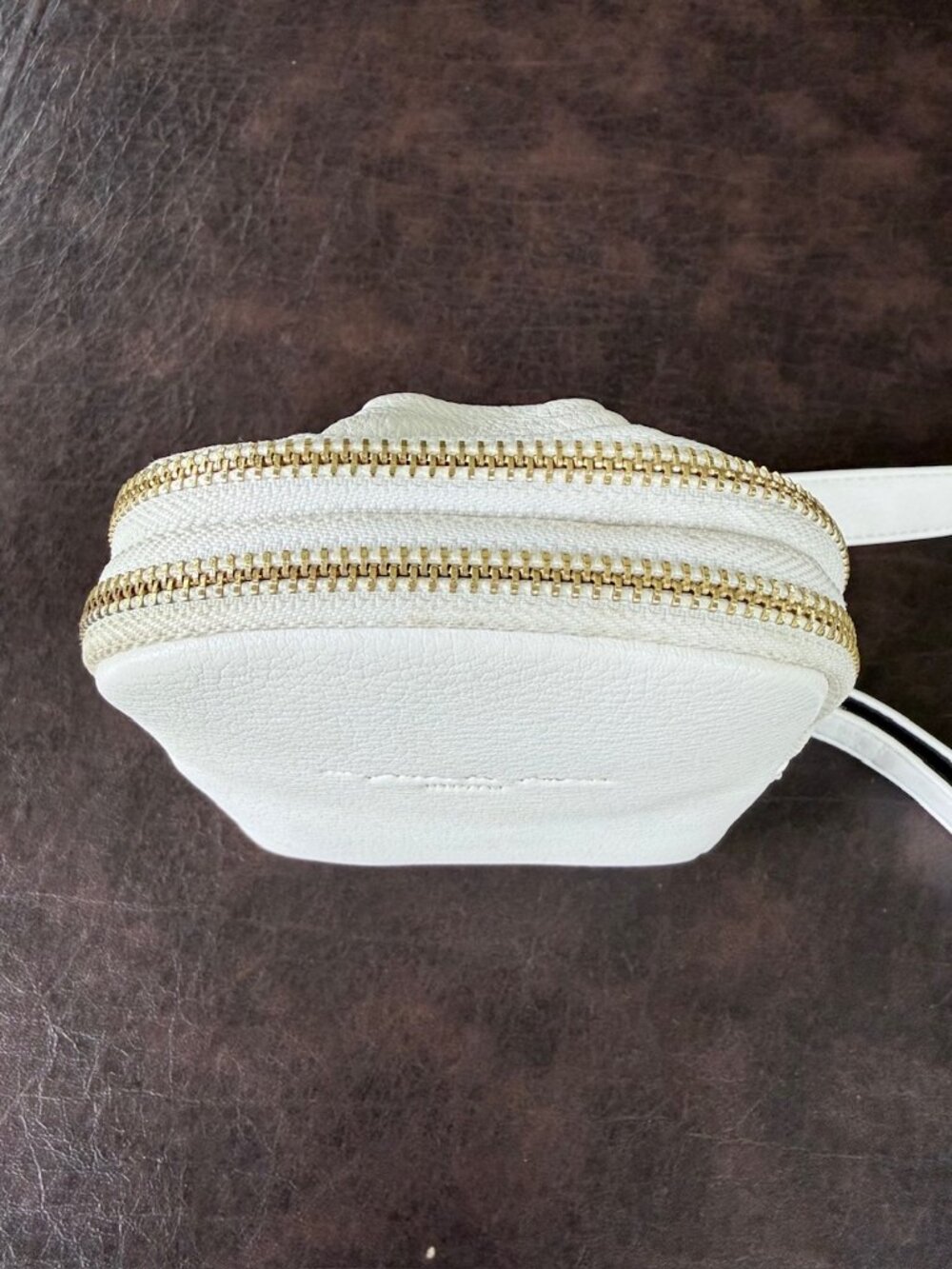 INICAT Vegan Leather White Sling Bag Crossbody Purse with Clear Pocket - Picture 6 of 8